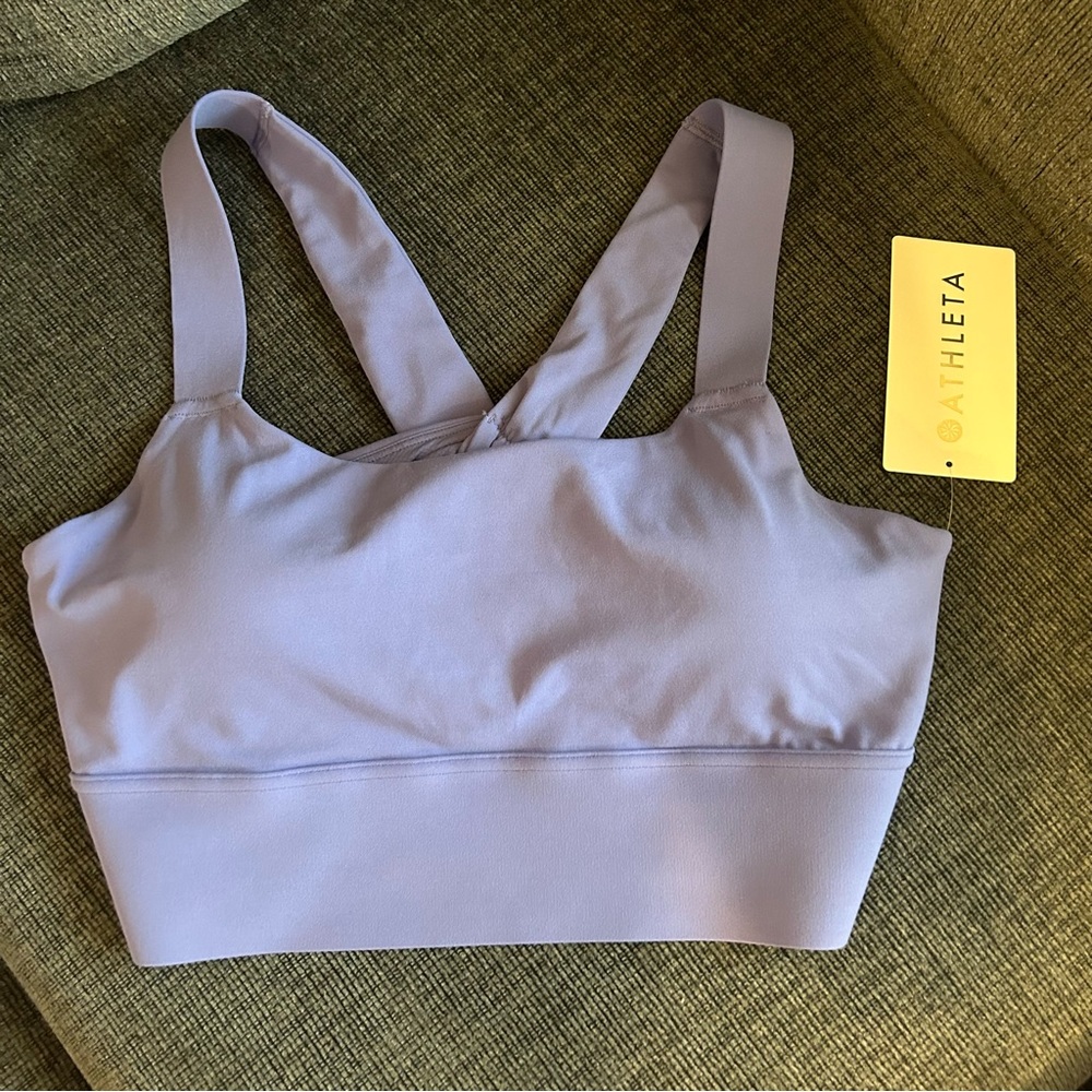 Athleta Warrior Longline Twist Bra (PURPLE)